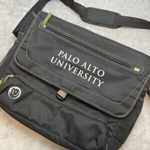 Palo Alto University Computer Messenger Bag 16"x3.5"x13" Black Owl Deluxe School
